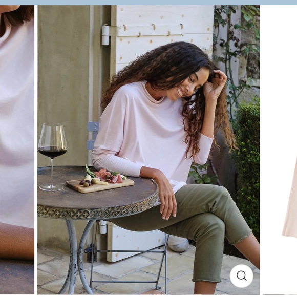 Frank & Eileen Tee Lab Long Sleeve Funnel Neck Tee Ballet Slipper size Small - Picture 7 of 12